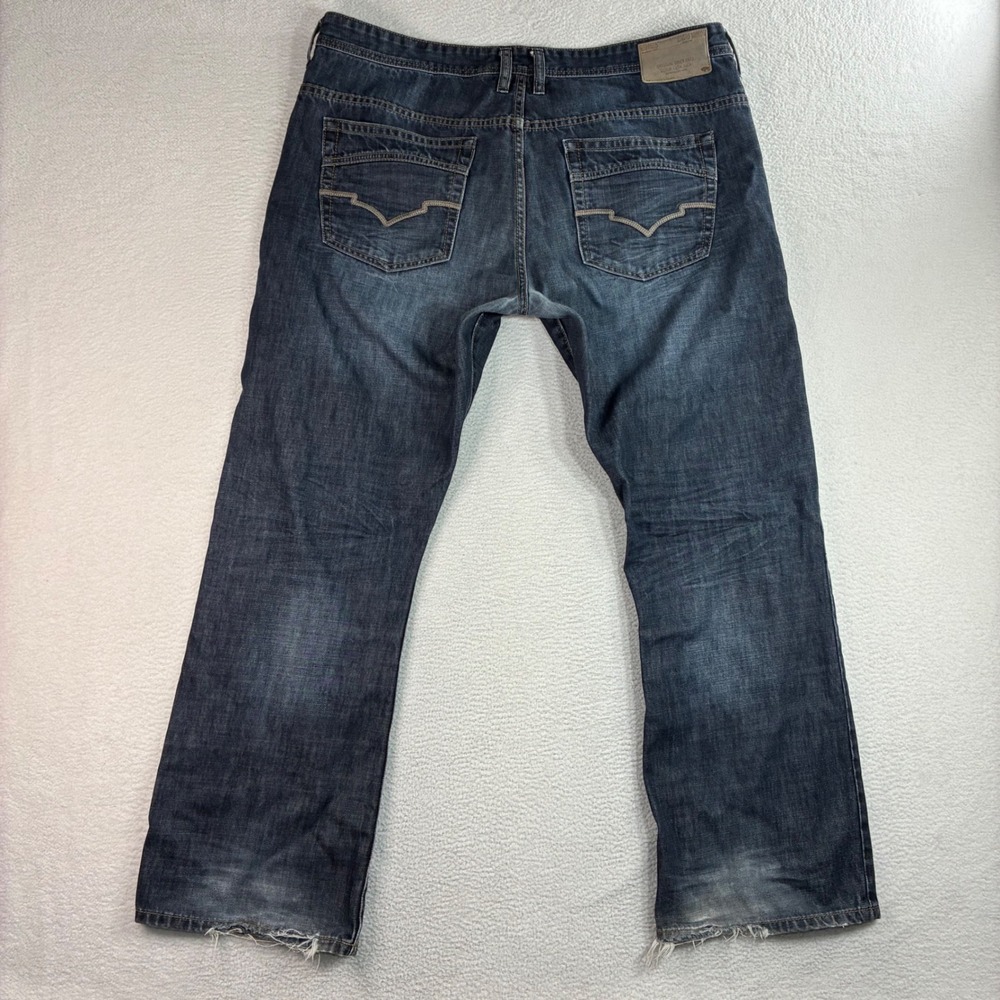 Buffalo David Bitton King Slim Bootcut Jeans Men 38x30 Blue Faded Distressed Y2K